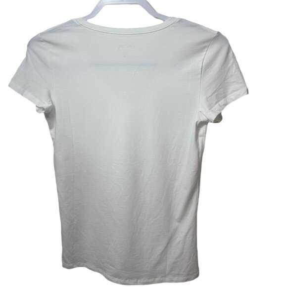 Lilly Pulitzer Meredith Tee White V-Neck Size Small NWOT - Picture 3 of 5